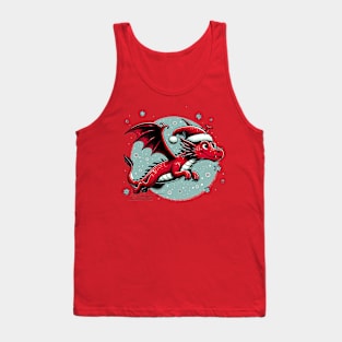 Flying Dragon in a Santa Hat Tank Top